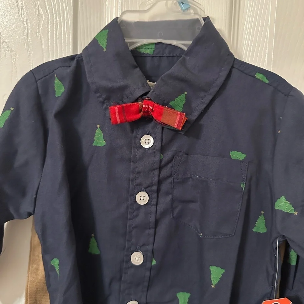 Kids Navy and Tan Matching Set